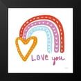 thumbnail image 2 of Averinos, Melissa 15x15 Black Modern Framed Museum Art Print Titled - Love You Rainbow, 2 of 5