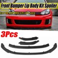 thumbnail image 1 of Carbon Fiber Look Front Bumper Lip Spoiler For Volkswagen Golf MK6 GTI, 1 of 8