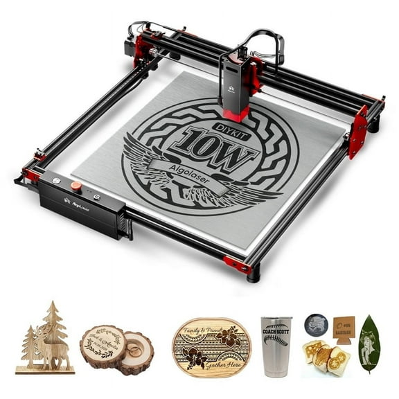 AlgoL/aser DIY KIT 10W L/aser Engraver Cutter 12000MM/Min Speed 0.05x0.1mm Compressed L/aser Spot 400x400mm Engraving Area for Wood and Metal