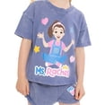 thumbnail image 4 of Ms. Rachel Toddler Girls Washed Crewneck Graphic Top and Shorts Set, 2-Piece, Sizes 12M-5T, 4 of 7