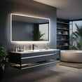 thumbnail image 2 of Dreamwerks 60" W x 36" H Frameless LED Mirror with Integrated Touch Switch, 2 of 8