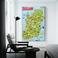 thumbnail image 3 of Ireland Map Wall Art Artworks Picture Print Poster Wall Art Painting Canvas Gift Decor Home Posters Decorative 24x36inch(60x90cm), 3 of 6