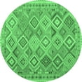thumbnail image 1 of Ahgly Company Indoor Round Abstract Emerald Green Contemporary Area Rugs, 6' Round, 1 of 4
