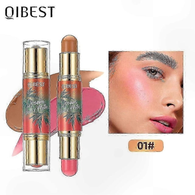 Multiuse Glow Stick for Cheeks, Eyes & Lips, Ultra-Creamy Formula with Radiant Finish, Double Contour Highlighter Stick