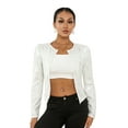 thumbnail image 1 of xiaxaixu Women Jacket, Long Sleeve Open Front Sequined Fall Ladies Cardigan for Club Party, 1 of 7
