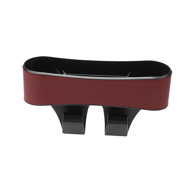 Organizador de espacio para asiento de automóvil, caja de almacenamiento lateral para consola automática, con portavasos interior Rojo Cola Organizador de espacio para asiento de automóvil