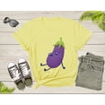 thumbnail image 2 of Cute Purple Sleeping Eggplant Vegetable Vegetarian Resting T-Shirt Eggplant Lover Gift T Shirt for Men Women Kids Boys Girls Graphic Tshirt, 2 of 7