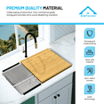 thumbnail image 6 of KBFmore Tight Radius 31 inch 16 Gauge Single Bowl Undermount Kitchen Sink with 5 PCs Accessories, 6 of 10
