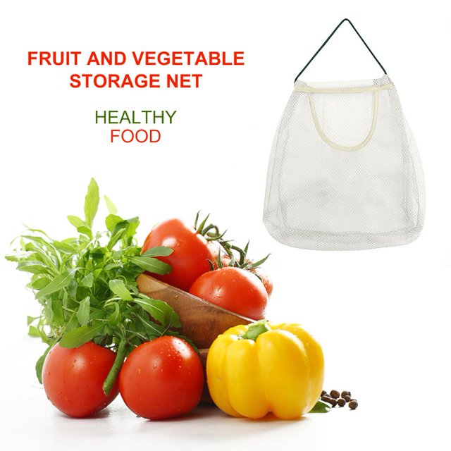 Bolsa de malla - Bolsas de red para productos de la compra de comestibles Organizador de despensa (blanco) Likrtyny Batería de cocina