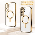 thumbnail image 6 of Entronix Magnetic Clear Case for Galaxy S26 Ultra, Flexible TPU Cover with Camera Lens Protector, Gold, 6 of 6