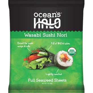 Organic Yaki sushi nori (10 full sheets), 25g, Vegan Roasted