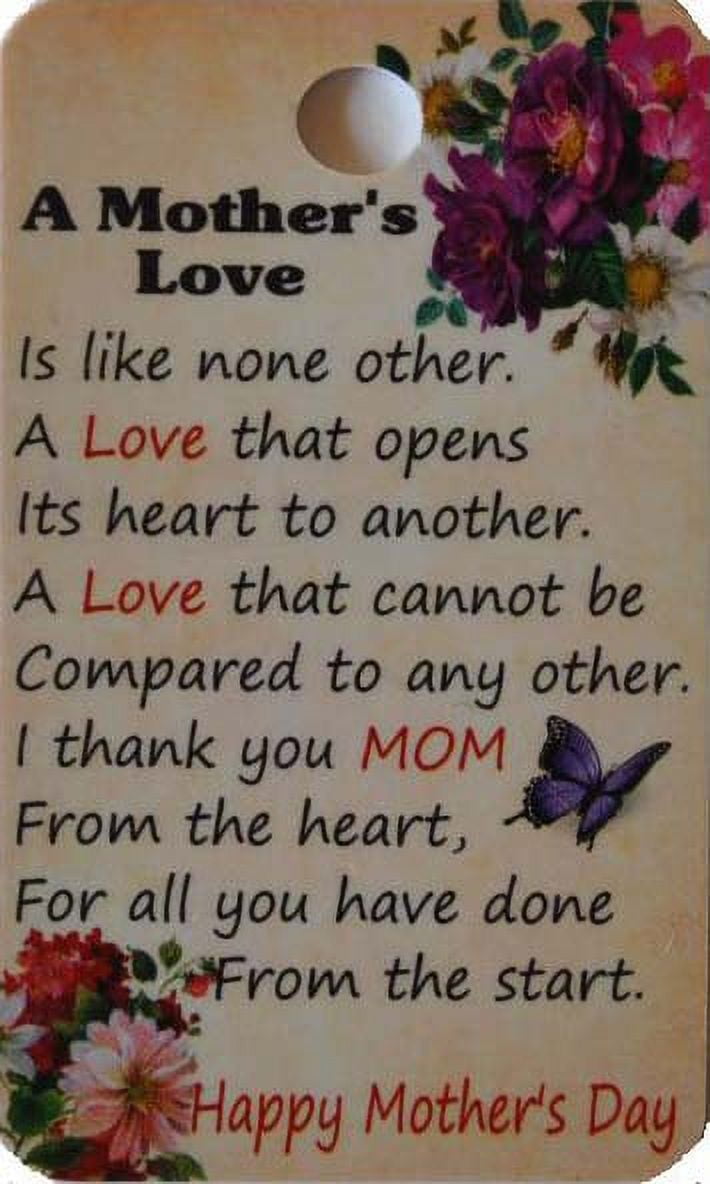 Mother's Day Keepsake Greeting Card Key chain Accessories  (Pack 24 pieces)