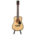 thumbnail image 2 of Modelo de guitarra de madera en miniatura para exhibir, miniadornos, manualidades, decoración del hogar (16 cm), 2 of 9