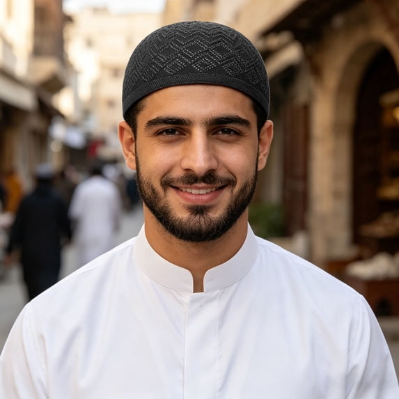 SRZYMJ Muslim Hats - Keffiyeh Kufi Hats for Men’s Common use and Islamic Gifts | Skull Cap |Muslim Clothes