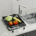 thumbnail image 7 of Ikohbadg Adjustable Over-Sink Organizer Rack Multi-Functional Kitchen Utensil Drainer Shelf Ferroalloy Kitchen Sink Drying Rack, 7 of 7