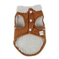 thumbnail image 5 of Dog Winter Coat - Cold Weather Suede Dog Clothes, Shearling Windproof Fall Outfit for Puppy with Fleece Lined, Soft and Warm Pet Apparel Jacket for Small Medium Dogs, 5 of 6
