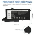 thumbnail image 3 of Huajiang Replacement Laptop Battery for Dell WY9DX, Rechargeable 42Wh Li-ion Battery for Dell Latitude 5420 5520, 3 of 10