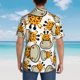 thumbnail image 4 of Fotbe Giraffes Head Camisa Hawaiana para Hombre Unisex – Camisa Casual de Verano con Botones de Manga Corta de Algodón y Lino,XX-Large, 4 of 7