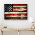 thumbnail image 2 of PixonSign Canvas Print Wall Art Vintage Industrial American Flag Cultural Shapes Wood Panels Modern Art Farmhouse/Country Relax/Calm Ultra for Living Room, Bedroom, Office - 12"x18", 2 of 5