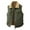 Army Green, variant on Men's Reversible Fleece Vest, Double Sided Lambskin Collar Waistcoat, Color Contrast Zip Up Jacket for Warm Layering & Casual Style,Black,3XL