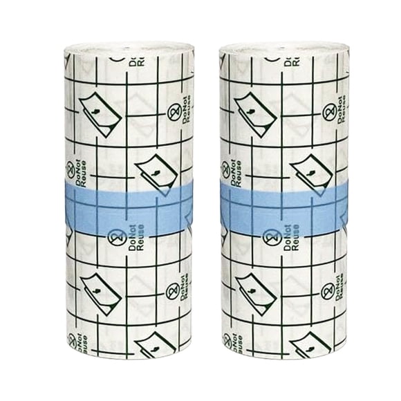 Transparent Stretch Clear Film Bandage Skin Dressing Tape, PU Material, Breathable Waterproof, Grid Lines for Cutting, Easy to Use for Aftercare
