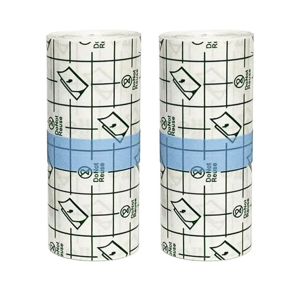 2 Rolls Tattoo Aftercare Bandage - Waterproof Transparent Second Skin Wrap for Tattoos, Stretch Adhesive Film for Swimming, Showering & Wound Healing (4" x 10FT Each Roll)