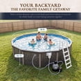 thumbnail image 3 of Blue Wave Riviera 18-ft Round 54-in Deep 8-in Top Rail Metal Wall Swimming Pool Package, 3 of 7