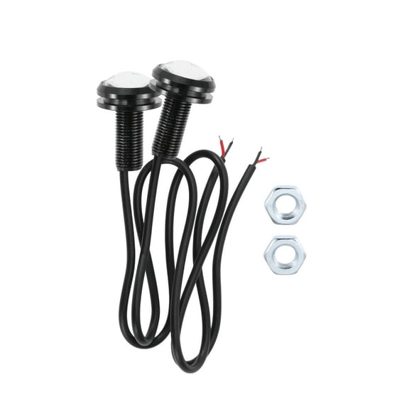 Unique Bargains 2 Pcs License Plate Light 12V Led Tag Lamp for Car Motorcycle Waterproof White License Plate Light