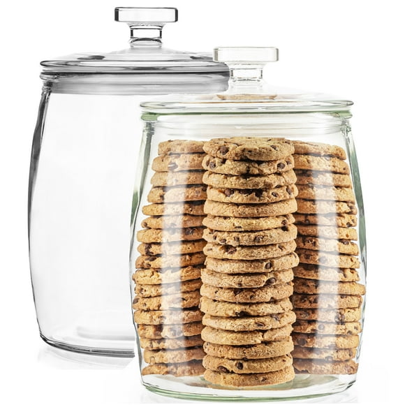 Large Glass Cookie Jar with Airtight Lid