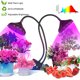 thumbnail image 4 of Luz de crecimiento de plantas de doble cabeza 360 grados Flexible USB alimentado por interior planta hortícola Clip lámpara de crecimiento cargador de enchufe de EE. UU. Inevent ZHF0456, 4 of 7