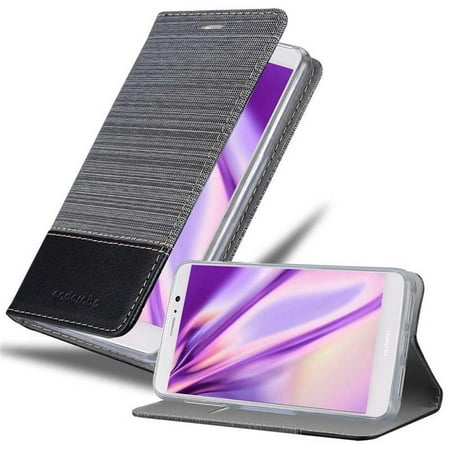 Cadorabo Cover for Huawei MATE 9 Case in GREY BLACK magnetic closure