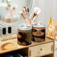 thumbnail image 6 of WOBOGO The Hippie Artist Transparent Plastic Jar 2pcs Cotton Swabs Balls Pads Floss Stick Dispenser Bathroom Vanity Storage Organizer, 6 of 7