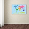 thumbnail image 3 of Trademark Fine Art "World Map for Kids" Canvas Art by Michael Tompsett, 3 of 3