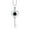 Onyx, December, variant on 925 Sterling Silver Key Pendant Round Pink Moissanite and 0.94cttw