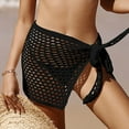 thumbnail image 2 of Women's Sexy Knitted Hollowed Out Beach Overskirt - Mesh Beaded Cover-Up, Rhinestone Decoration - One Size Sheer Sarong, 2 of 3
