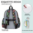 thumbnail image 5 of Game Controller Black Pattern Backpack for School, Cute School Bag with Adjustable Shoulder Straps and Padded Back, 13.4"x11"x4.7", 5 of 5