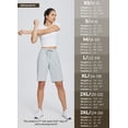 thumbnail image 6 of BALEAF Women's Cotton Bermuda Long Shorts 10" Knee Length Loose Plus Size Drawstring Waist Sweat Shorts with Pockets Casual Summer Light Gray Size XXXL, 6 of 6