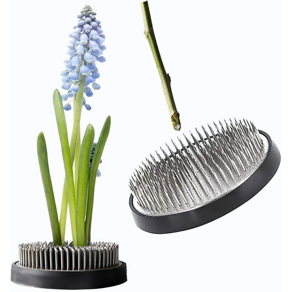 Flower Frogs Stainless Floral Frogs Kenzan Flower Vase Round Metal Flower Arranger Tool Pin Holder Ikebana Flower Pin Frogs for Vase Flower Arrangements Home DIY Craft