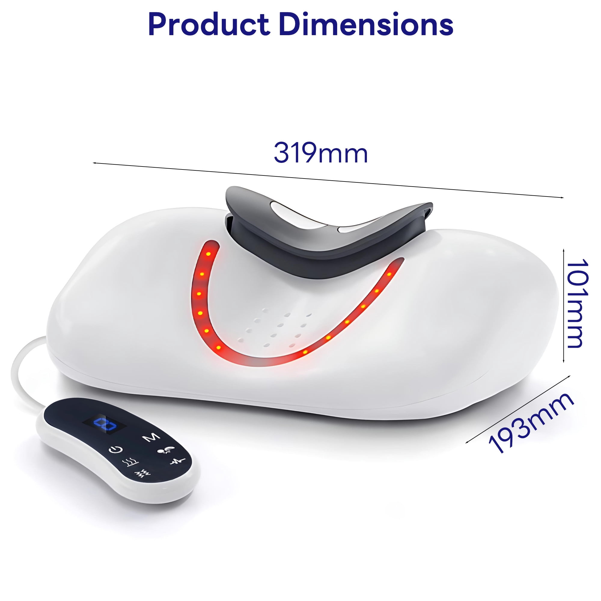 INSMART EMS Neck Massager, Portable Cervical Neck Stretcher with Airbag Massage, Smart Heat & 9 Intensity Levels for Shoulder Neck Relief