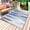 Gray Blue, variant on Purple Gray Outdoor Rug 3x5 Ft - Reversible Patio Rug Outdoor Camping Rugs, Vintage Country Abstract Gradient Aesthetic Indoor Outdoor Area Rugs, Non-Slip Outdoor Carpet Runner for Deck/Porch