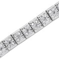 thumbnail image 3 of .925 Sterling Silver 2 Cttw Prong Set Round-Cut Diamond Link Bracelet (I-J Color, I3 Clarity) 7.25", 3 of 8