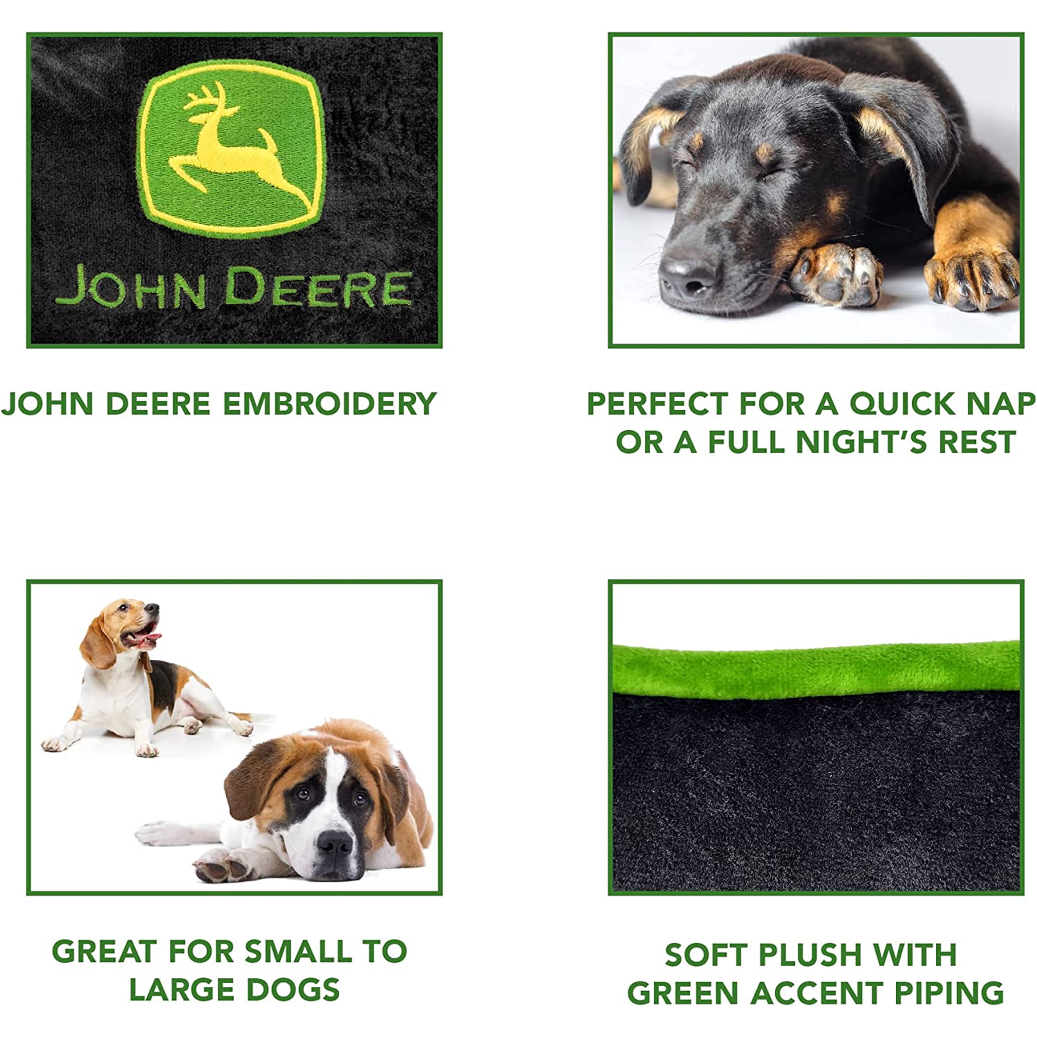 Pets First John Deere Pet Bed Mattress for Dogs & Cats, Licensed Dog Bed Pillow for Large and Small Breed