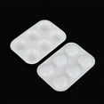 thumbnail image 5 of 48 Pieces Plastic Paint Palettes 6 Well Rectangular Watercolor Palette Painting Tray, White, 5 of 6