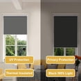 thumbnail image 3 of LUCKUP Cordless Roller Shades for Windows, Blackout Roller Blinds with UV Protection Thermal Insulated and Privacy, 34" W x 72" L, Dark Grey, 3 of 7