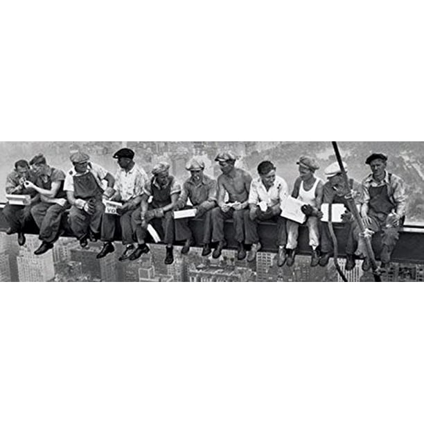 Men atop a Skyscraper Steel Beam Lunchtime Atop NYC by John C Ebbets