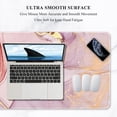thumbnail image 3 of Extended Mouse Pad, XXL Gaming Mouse Pads, Large Big Mousepad Laptop Computer Keyboard Mat Desk Pad with Non-Slip Base and Stitched Edge for Gaming Office, 35.5 x 15.7 inch, Pink Marble, 3 of 6