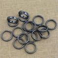 thumbnail image 2 of HOOUN 100pcs 4mm Natural Black Hematite Ring - Anxiety Balance Circulation, 2 of 5