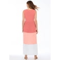 thumbnail image 2 of Woman Within Plus Size Colorblock Tiered Dress, 2 of 4