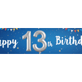 thumbnail image 4 of Blue Theme Happy 13th Birthday Banner Decorative Party Background for Birthday Celebration Event Indoor Decoration Kids Party, 4 of 8
