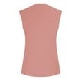 thumbnail image 5 of Aloohaidyvio Tank Tops for Women,Women's Summer Solid Color Basic Button Shirts 2024 Round Neck Soft Sleeveless T-shirt Stretch Loose Casual Tops, 5 of 5